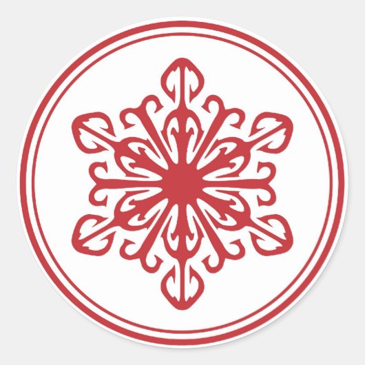 Snowflake Stickers - Rot (Vorderseite)
