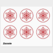 Snowflake Stickers - Rot (Blatt)