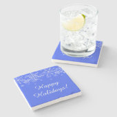 Snowflake Stone Coaster Steinuntersetzer (Seitenansicht)