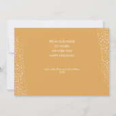 Snowflake Strand of Christmas Lights Feiertagskarte (Rückseite)