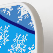 Snowflake Stripes Blue Pickleball Schläger (Linke Seite)