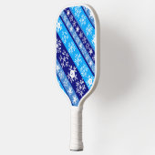 Snowflake Stripes Blue Pickleball Schläger (Links)