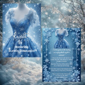Snowflake Sweet 16 Ice Blue Silver Snow Rhinestone Einladung