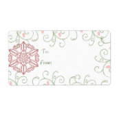 Snowflake Swirl Weihnachtsgeschenke Tags (Vorne)