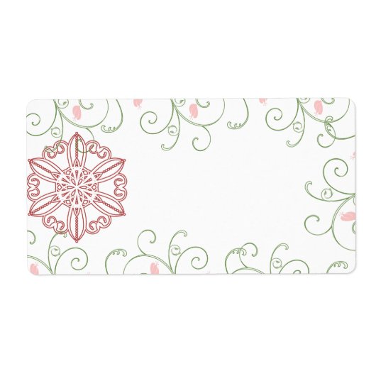 Snowflake Swirt Weihnachtsmarken (Vorne)