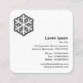 Snowflake-Symbol Quadratische Visitenkarte (Rückseite)