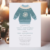 Snowflake Tacky Ugly Christmas Sweater Party Einladung