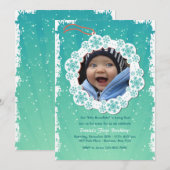 Snowflake Tag Foto Einladung (Vorne/Hinten)