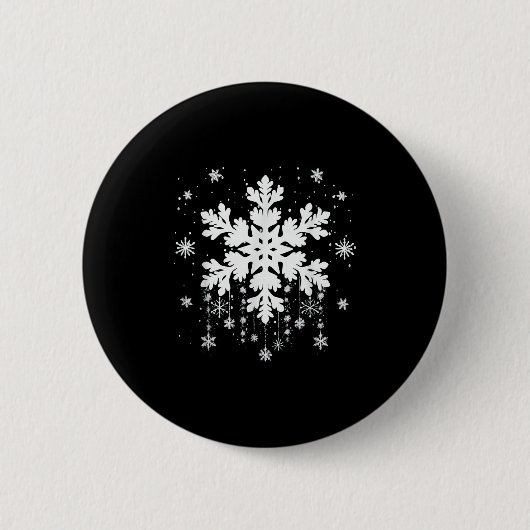 Snowflake Teacher Costume Matching Family Winter C Button (Vorderseite)