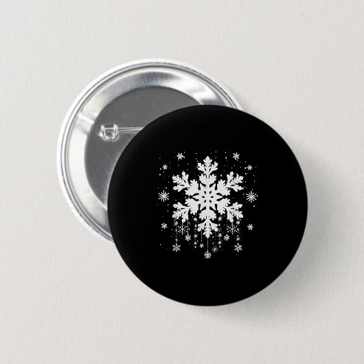 Snowflake Teacher Costume Matching Family Winter C Button (Vorne & Hinten)