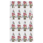 Snowflake Teardrope Tree Kleine Geschenktasche Geschenktüte (Rückseite)