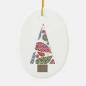 Snowflake Teardrops Bäume Weihnachten Ornam Keramik Ornament (Vorne)