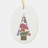 Snowflake Teardrops Bäume Weihnachten Ornam Keramik Ornament (Hinten)