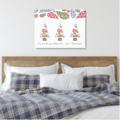 Snowflake Teardrops Tree Canvas Print Leinwanddruck (Insitu (Schlafzimmer))