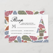 Snowflake Teardrops Tree UAWG RSVP Karte (Vorne/Hinten)