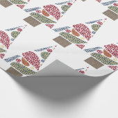 Snowflake Teardrops Tree Weihnachtswrapping Paper Geschenkpapier (Ecke)