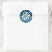 Snowflake Theme Holiday Cards Umschlag Aufkleber (Tasche)