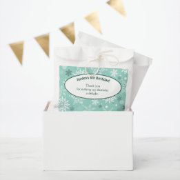 Snowflake-Themed Geburtstagsparty Türkis-Blau Geschenktütchen