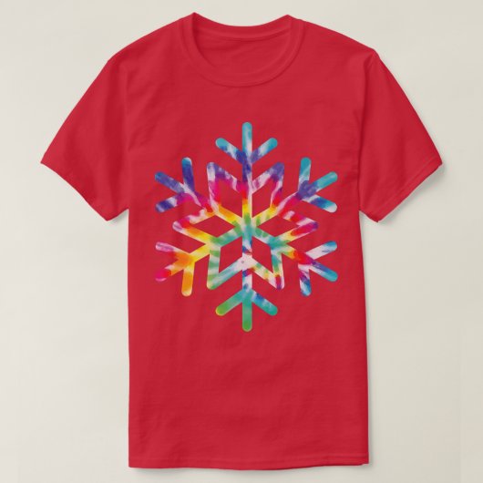 Snowflake Tie Dye Christmas Hippie Retro Holiday X T-Shirt (Design vorne)