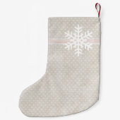 Snowflake Tiny Heart Strip Weihnachtsbauernhof Kleiner Weihnachtsstrumpf (Rückseite)