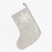 Snowflake Tiny Heart Strip Weihnachtsbauernhof Kleiner Weihnachtsstrumpf (Rückseite (Hängend))