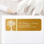 Snowflake Tree Holiday Address Labels (Gold) (Insitu)
