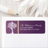 Snowflake Tree Holiday Address Labels (lila) (Insitu)