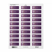 Snowflake Tree Holiday Address Labels (lila) (Vorne)