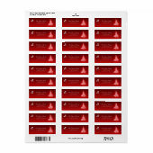 Snowflake Tree Holiday Address Labels (rot) (Vorne)