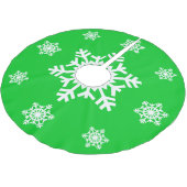 Snowflake Tree Skirt Polyester Weihnachtsbaumdecke (Schrägansicht)