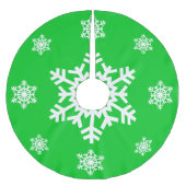 Snowflake Tree Skirt Polyester Weihnachtsbaumdecke (Vorderseite)