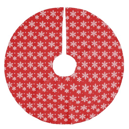 Snowflake Tree Skirts Klassischer Weihnachtsbaumro Polyester Weihnachtsbaumdecke (Vorderseite)