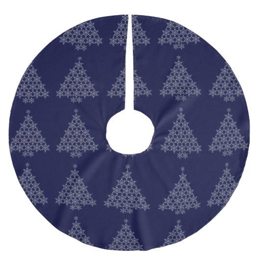 Snowflake Tree Weihnachtsbaumrock Polyester Weihnachtsbaumdecke (Vorderseite)