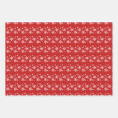 Snowflake Trio Weihnachts/Winter Wrapping Paper Geschenkpapier Set (Vorderseite 2)