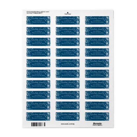 Snowflake | Typografy Return Address Label (Vorne)