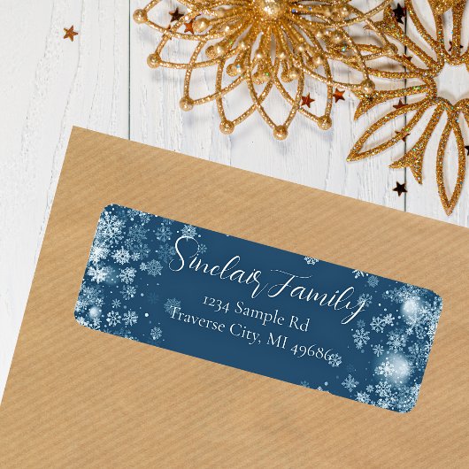Snowflake | Typografy Return Address Label