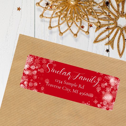Snowflake | Typografy Return Address Label