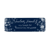 Snowflake | Typografy Return Address Label (Vorne)