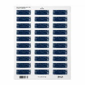 Snowflake | Typografy Return Address Label (Vorne)