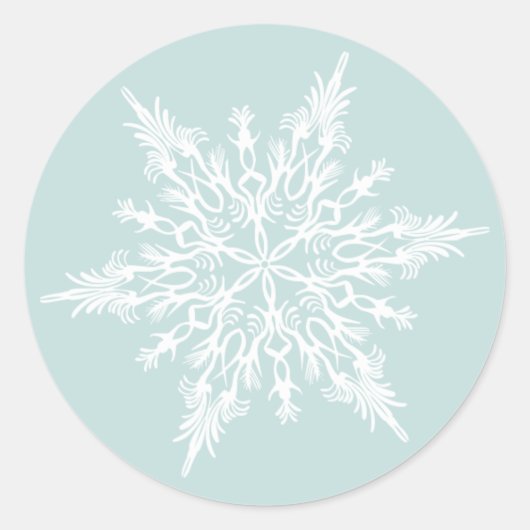 Snowflake Umschlag und Geschenktücher Aufkleber (Vorderseite)