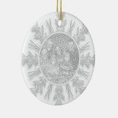 Snowflake Verlobung Foto Ornament (Rechts)