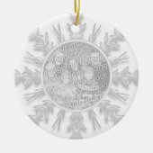 Snowflake Verlobung Foto Ornament (Vorne)