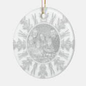 Snowflake Verlobung Foto Ornament (Links)