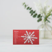 Snowflake-Visitenkarte Visitenkarte (Stehend Vorderseite)