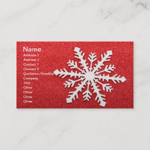 Snowflake-Visitenkarte Visitenkarte