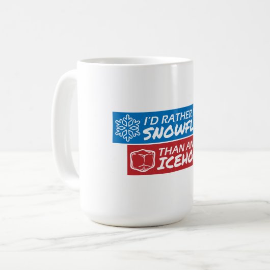 Snowflake vs Icehole Kaffeetasse (Vorderseite Links)
