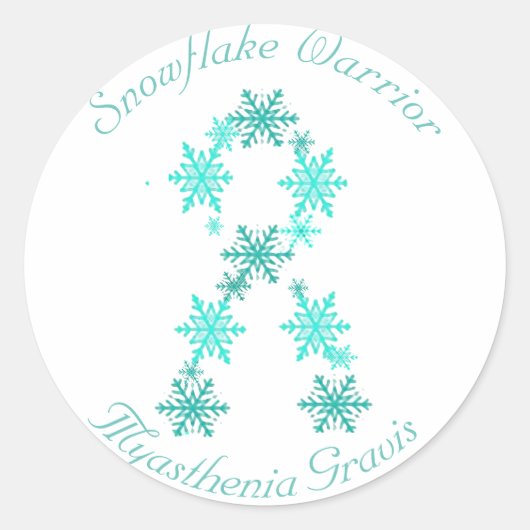 Snowflake Warrior Myasthenia Gravis Sticker (Vorderseite)