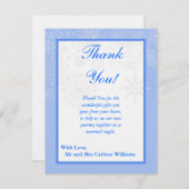 Snowflake Wedding FLAT Danke Karte (Vorne/Hinten)
