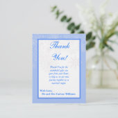 Snowflake Wedding FLAT Danke Karte (Stehend Vorderseite)