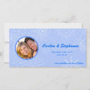 Snowflake Wedding Foto Geburtserklärung Feiertagskarte